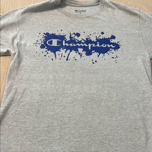 Champion Gray and Blue Short Sleeve Tee